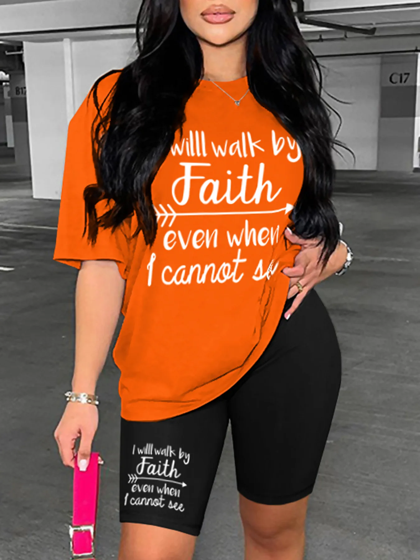 Аз ще ходя чрез вяра, дори когато съм религиозен, Дамски ризи От памук С къс ръкав, тениска с християнските модел, Естетически дрехи, Сигурен Топ Изображение 5