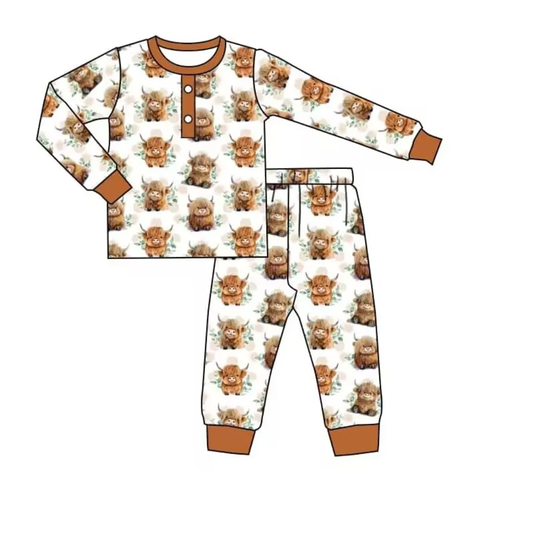 Гореща разпродажба, детски дрехи серия Wednesday, пролетно-есенен комплект пижам с дълги ръкави за момчета, търговия на Едро, детски дрехи по поръчка Изображение 5