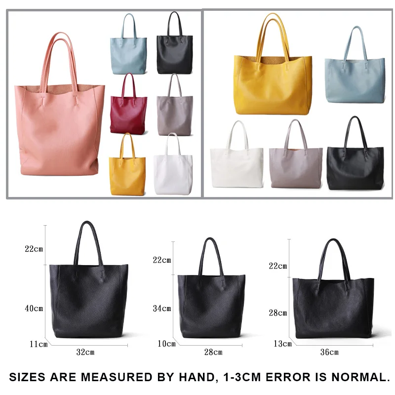 Дамски луксозна чанта, ежедневни чанти-тоут, дамски лимон жълта модерна чанта на рамото, жените пазарска чанта от естествена телешка кожа Изображение 5