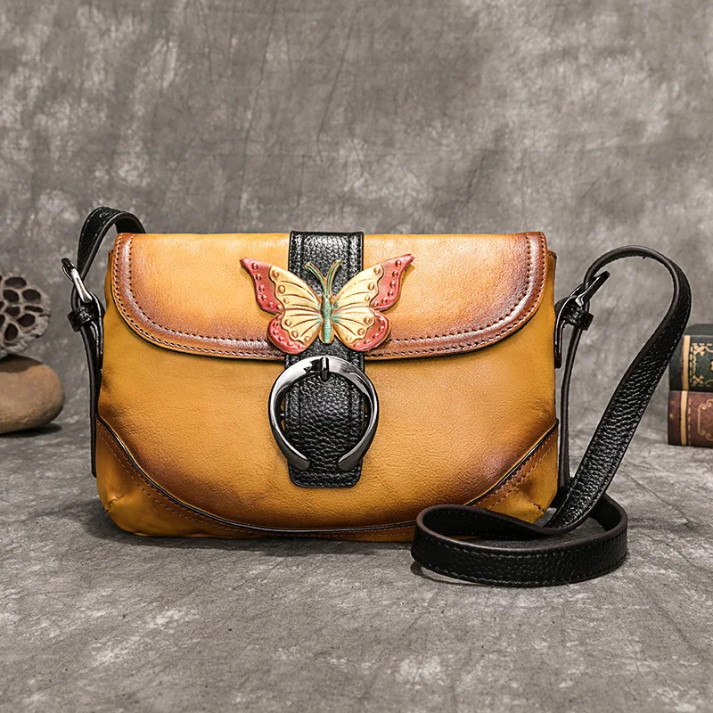 Елегантни чанти през рамо от естествена кожа за жени 2023, Модни малка брандираната дизайнерска дамска чанта през рамо, луксозни чанти Изображение 5