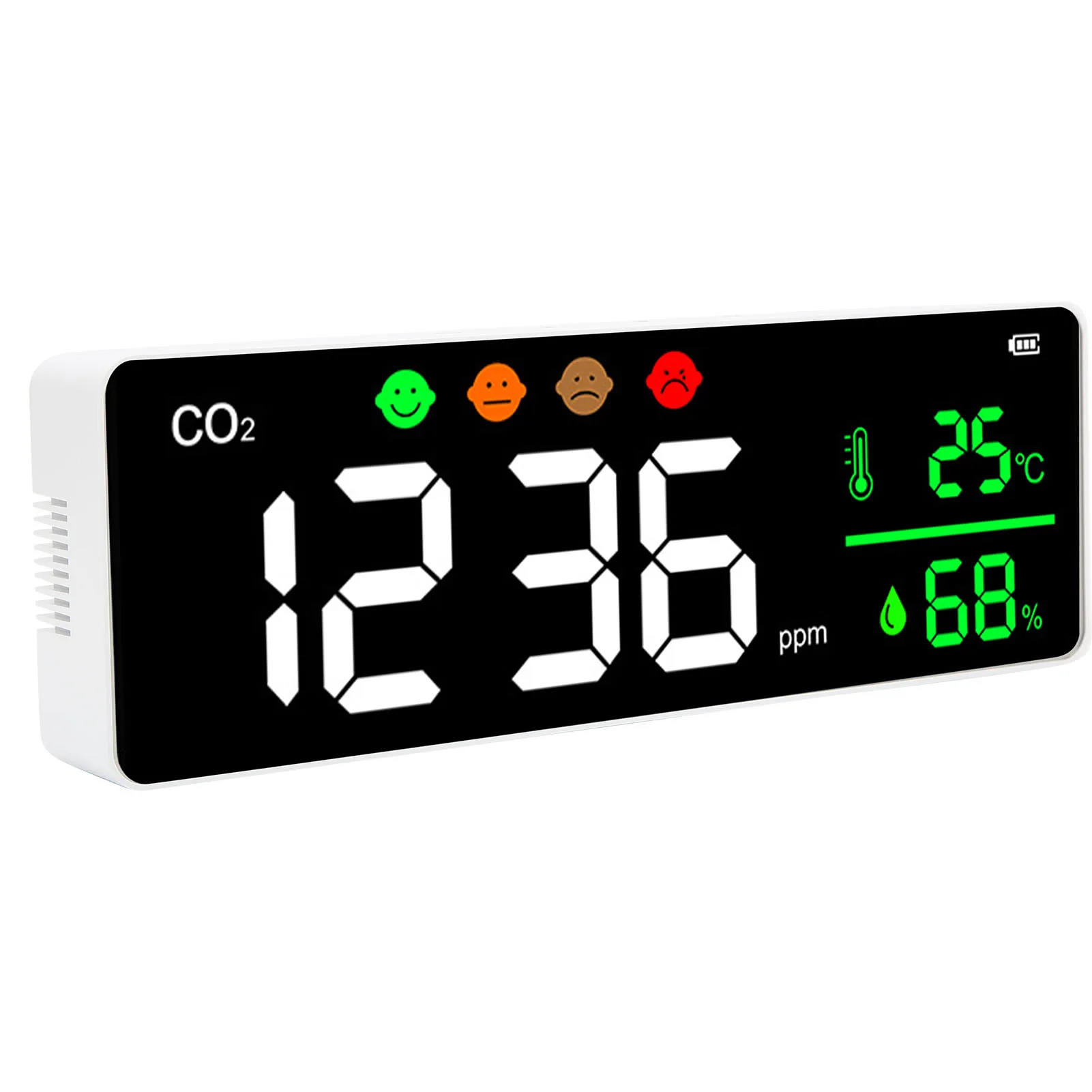  Качествен монитор, показател 4-степенна скоростна кутия, led екран, детектор на концентрация на CO2, Термометър, влагомер за използване на закрито Изображение 5