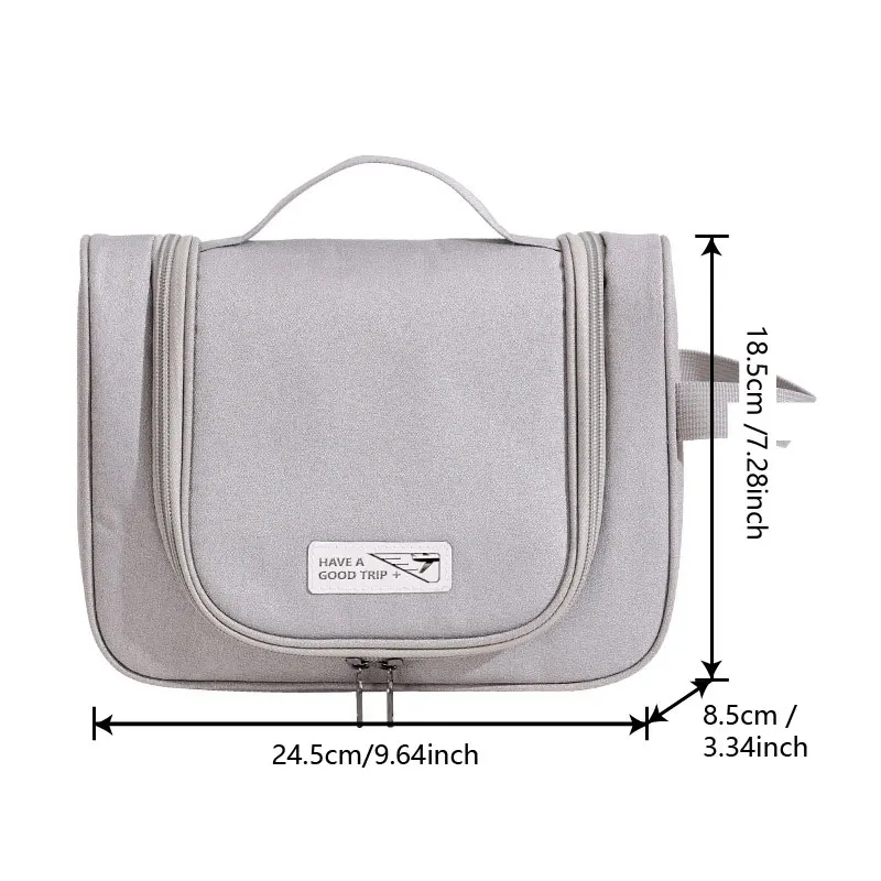 Многофункционални чанти за съхранение на козметика, домакински преносима чанта за измиване на тоалетни принадлежности, окачен на кука, Ръчно сгъваема опаковка за миене на баня Изображение 5