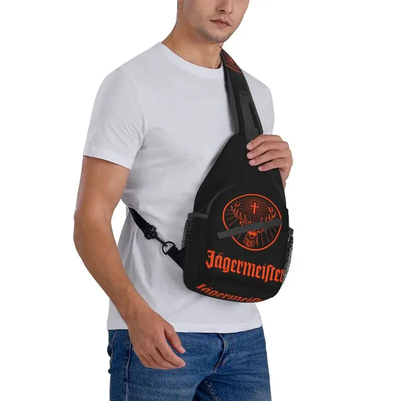 Нагрудная чанта Jagermeister по поръчка, раница през рамо за мъже, Пътен походный раница Изображение 5