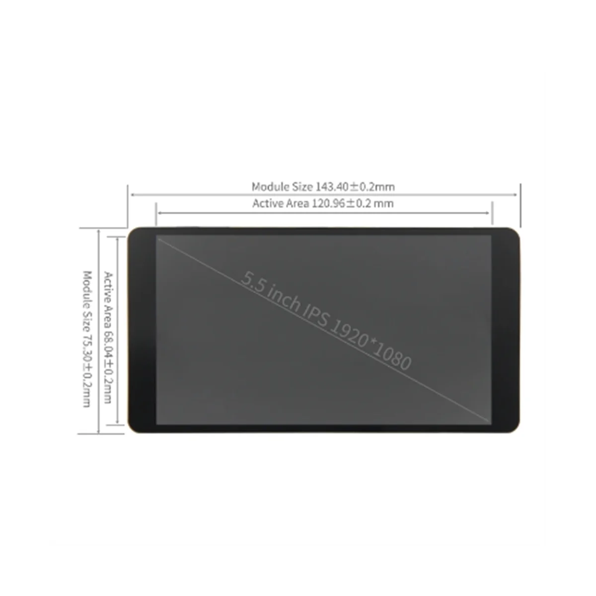Новият 5.5-Инчов 1080P AMOLED IPS LCD дисплей, HDMI-Съвместим USB-монитор, Капацитивен Сензорен дисплей за Raspberry Pi 4B 3Б + 3Б Изображение 5