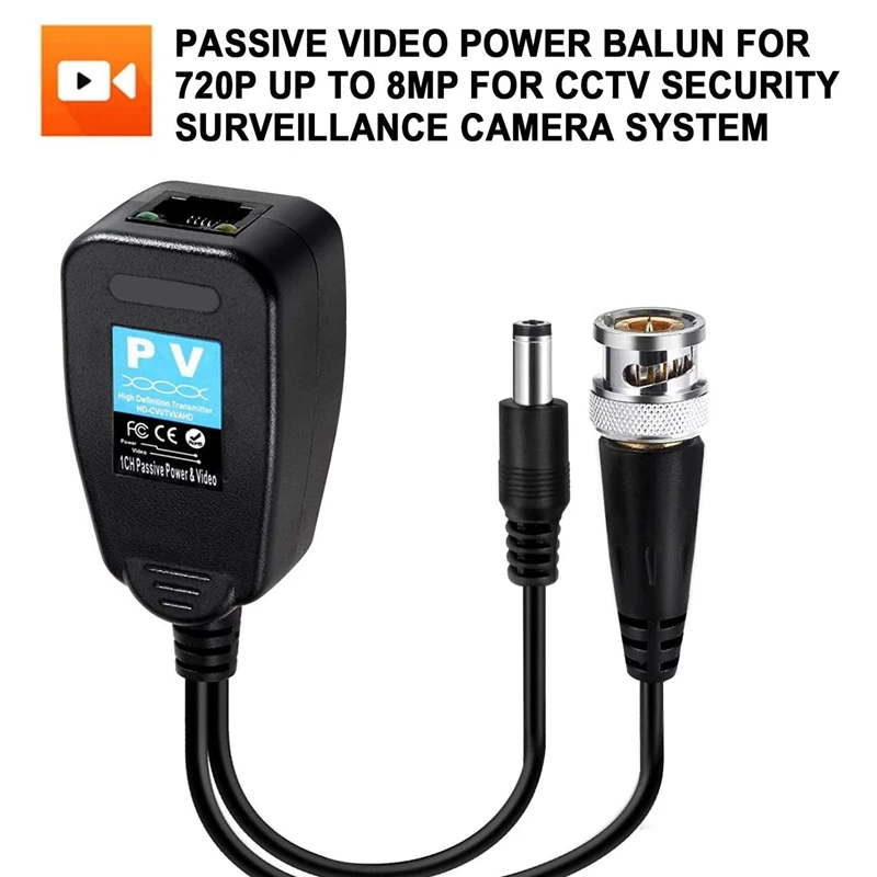 Пасивен видео Рекордер Balun 8 Чифта Пасивни video Recorder Power Balun Аудио Жак 960P/1080P/2MP BNC на Мрежата, ЗА да приемопередатчику RJ-45 Изображение 5