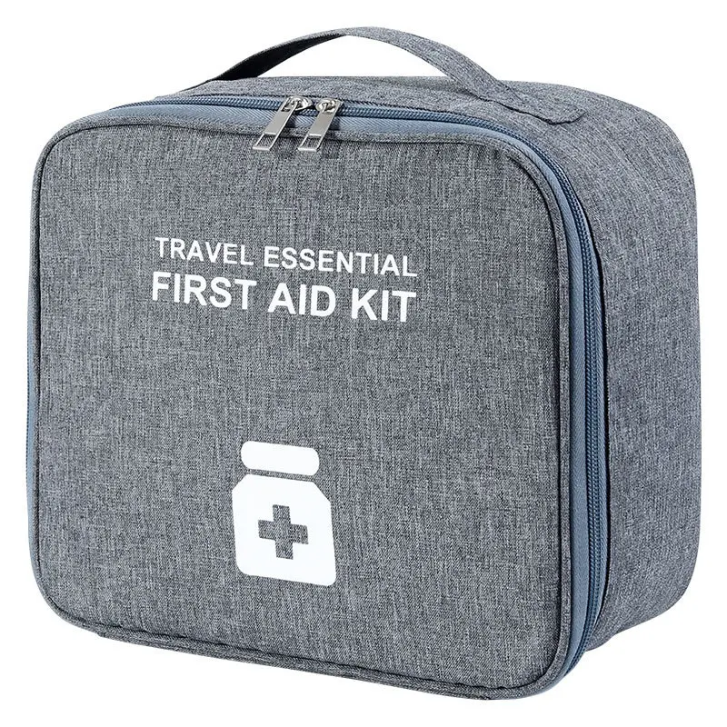 Преносима аптечка за първа помощ, чанта за съхранение на лекарства от плат Оксфорд, кутия за спешна медицинска помощ за пътуване, чанта за оцеляване в къмпинга, калъф за хапчета Изображение 5