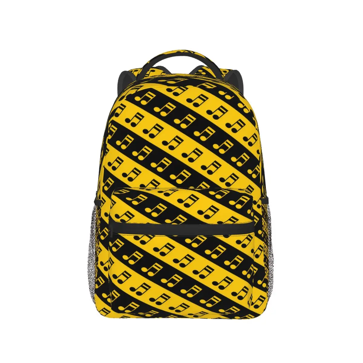 Раница за музикални ноти, черно-жълти студентски спортни раници от полиестер, дишаща красиви училищни чанти, Раница Изображение 5