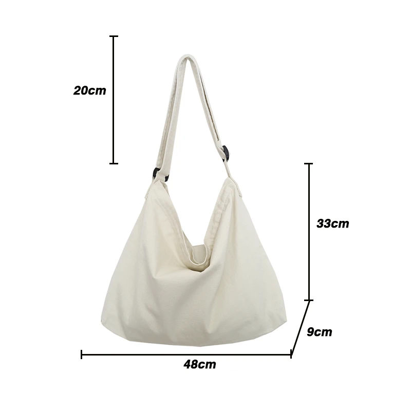 Японски и корейски Проста Холщовая чанта, стиранная Мързеливи от Вятъра, по-Голямата Голям чанта-Месинджър, Студентски чанта през рамо, за отдих и пазаруване Изображение 5