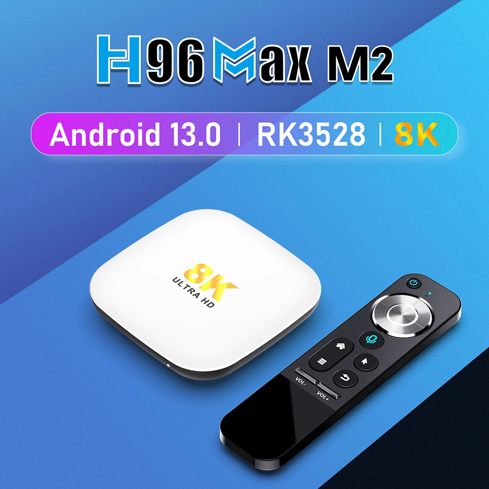 H96max M2 Smart TV Box БТ 5,0 RK3528 Android TV Box USB3.0 WIFI6 Ethernet LAN 8K Поддръжка на Android 13,0 64 GB 32 GB 16 GB Ultra HD Изображение 0