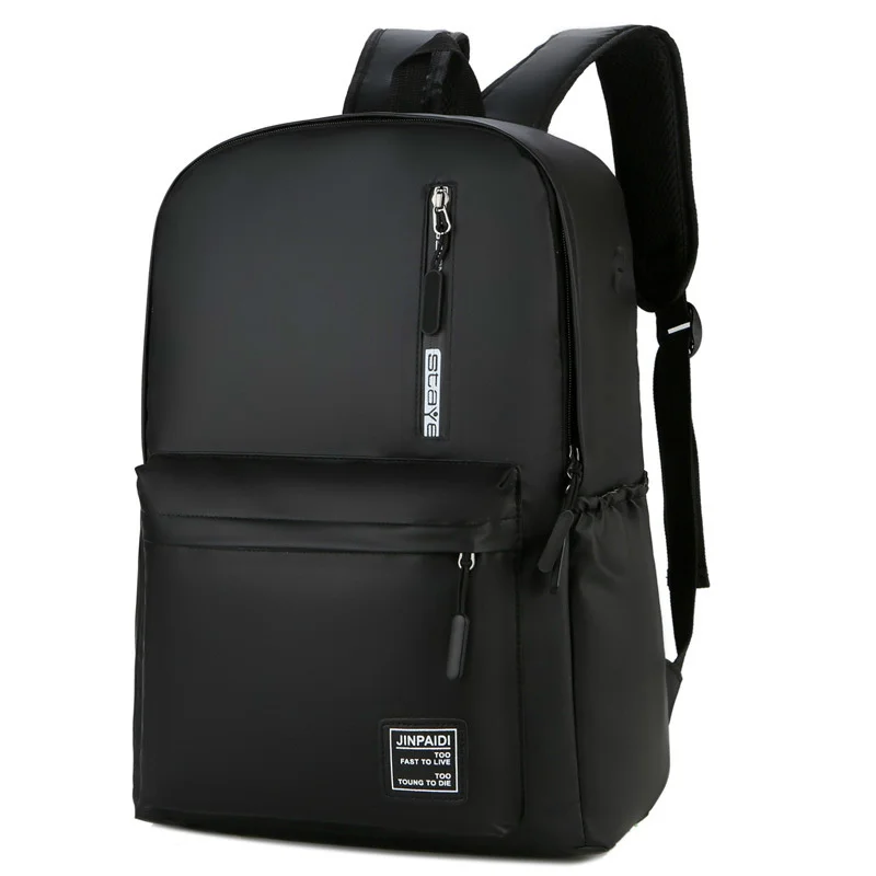 Нова лъскава чанта през рамо, спортна чанта на открито, пътна чанта за сувенири подаръци, бизнес случайни черна раница раница за лаптоп Изображение 0
