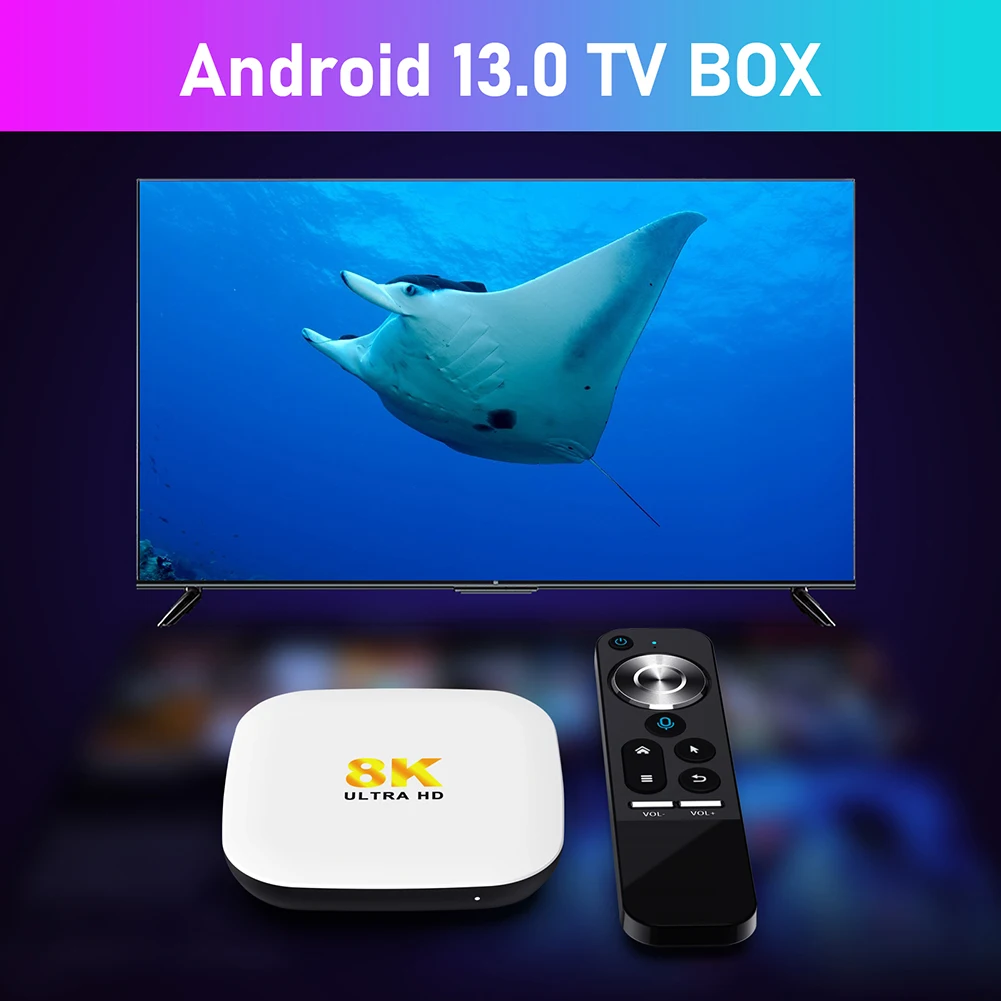 H96max M2 Smart TV Box БТ 5,0 RK3528 Android TV Box USB3.0 WIFI6 Ethernet LAN 8K Поддръжка на Android 13,0 64 GB 32 GB 16 GB Ultra HD Изображение 1