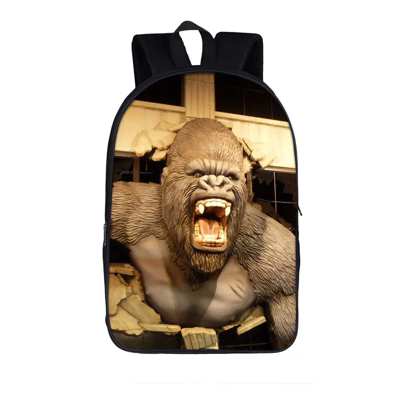 Забавен раница с принтом среден пръст на орангутан/маймуна за подрастващите момчета и момичета, детски училищни чанти, раница за жени, мъжки раница Изображение 1