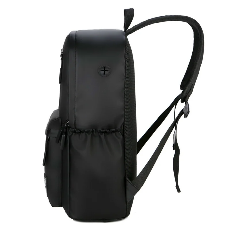 Нова лъскава чанта през рамо, спортна чанта на открито, пътна чанта за сувенири подаръци, бизнес случайни черна раница раница за лаптоп Изображение 1