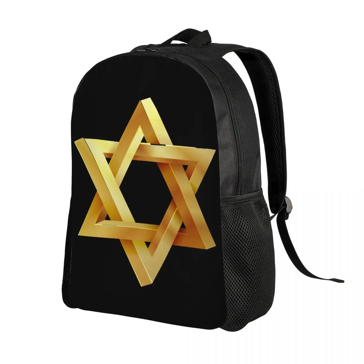 Раници със Звездата на Давид за момичета и момчета, Флаг на Израел, Ученически пътни чанти за колеж, Дамски Мъжки чанти за книги, подходящи за 15-инчов лаптоп Изображение 1