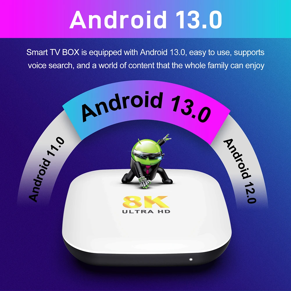 H96max M2 Smart TV Box БТ 5,0 RK3528 Android TV Box USB3.0 WIFI6 Ethernet LAN 8K Поддръжка на Android 13,0 64 GB 32 GB 16 GB Ultra HD Изображение 2