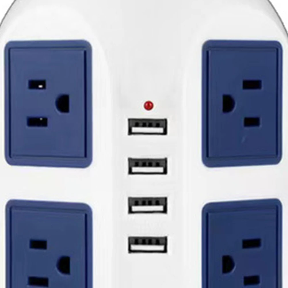 4 USB порта За зареждане, умна изход 110-250, удължител Smart Power Strip, Кабелна връзка 2 м за телефон, аксесоари за таблети Изображение 4
