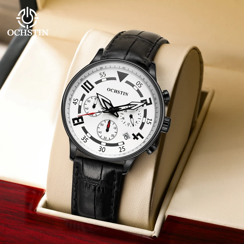 Ochstin Оригиналната марка, елитен марка, серия Top Commander, многофункционални спортни часовници с автоматично синхронизиране на датата, Кварцов код Изображение 4