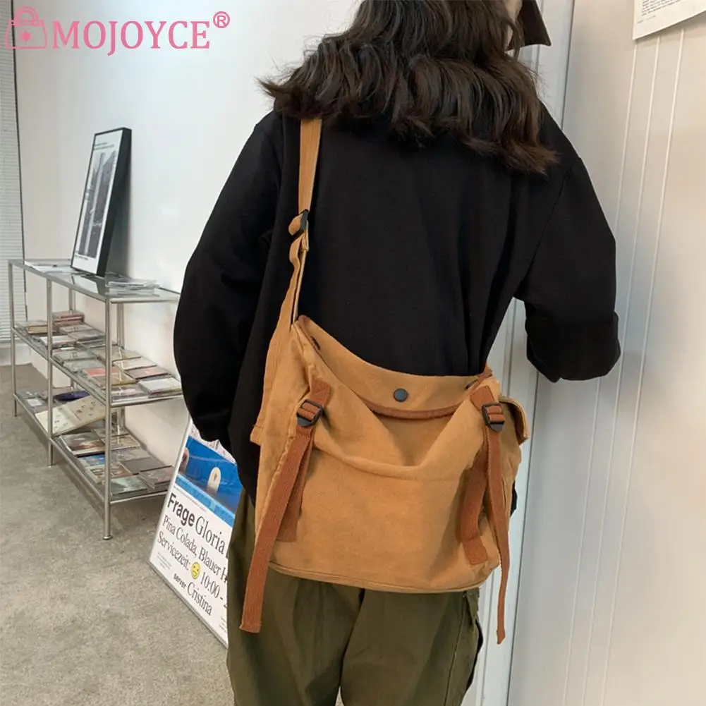 Дамски чанта през рамо с Голям капацитет, Луксозен Дизайнерски платно клатч, Модни Проста женска чанта за пътуване в офиса Изображение 4