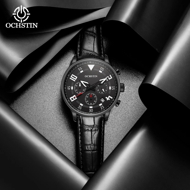 Ochstin Оригиналната марка, елитен марка, серия Top Commander, многофункционални спортни часовници с автоматично синхронизиране на датата, Кварцов код Изображение 5